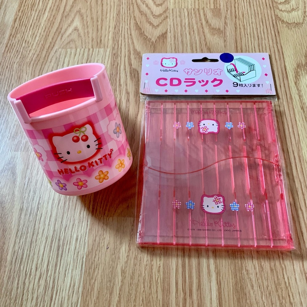 New Sanrio Hello Kitty Bike Cup holder & CD holder